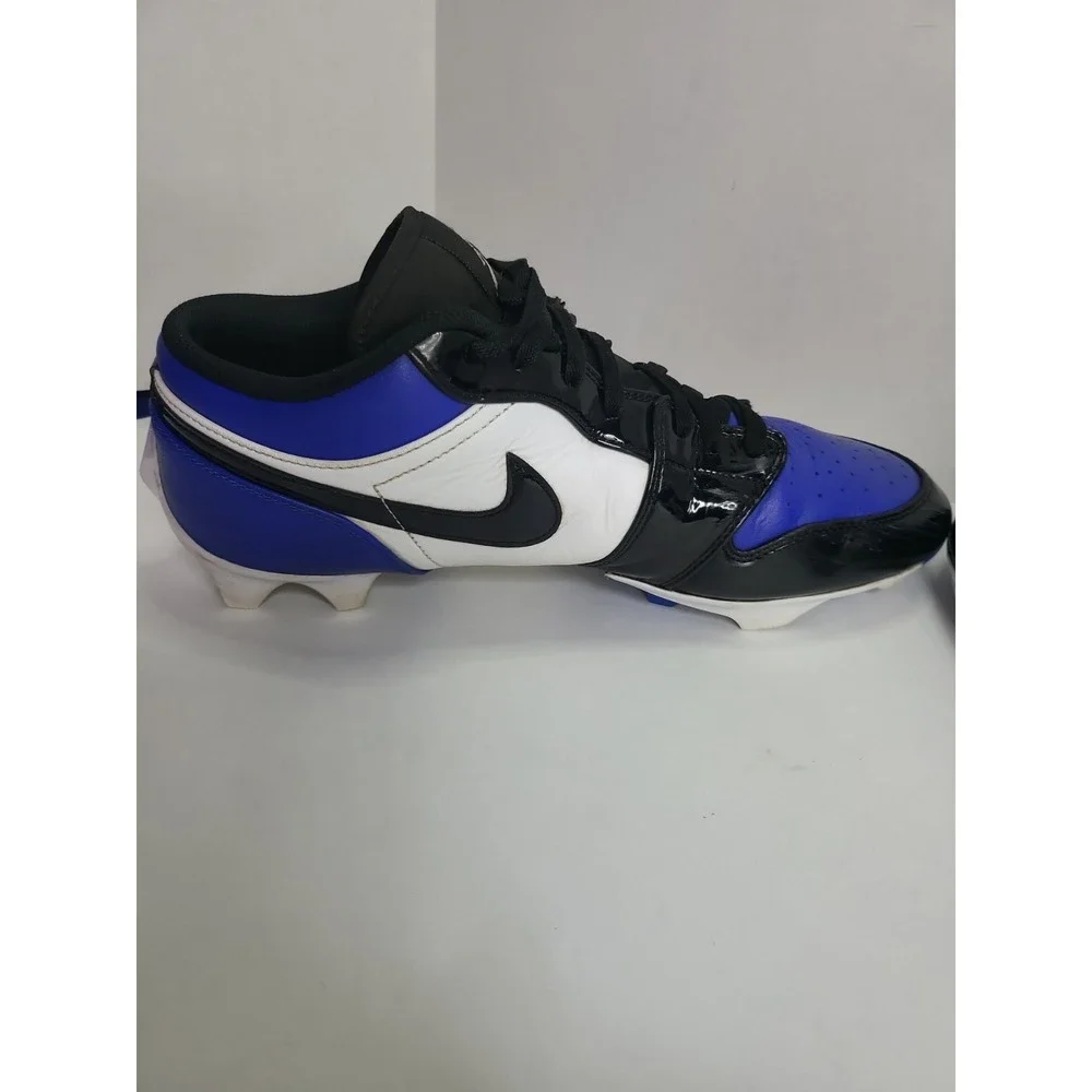 Nike Air Jordan 1 Low TD Football Cleats Royal Black White FJ6245-401 Men's 12